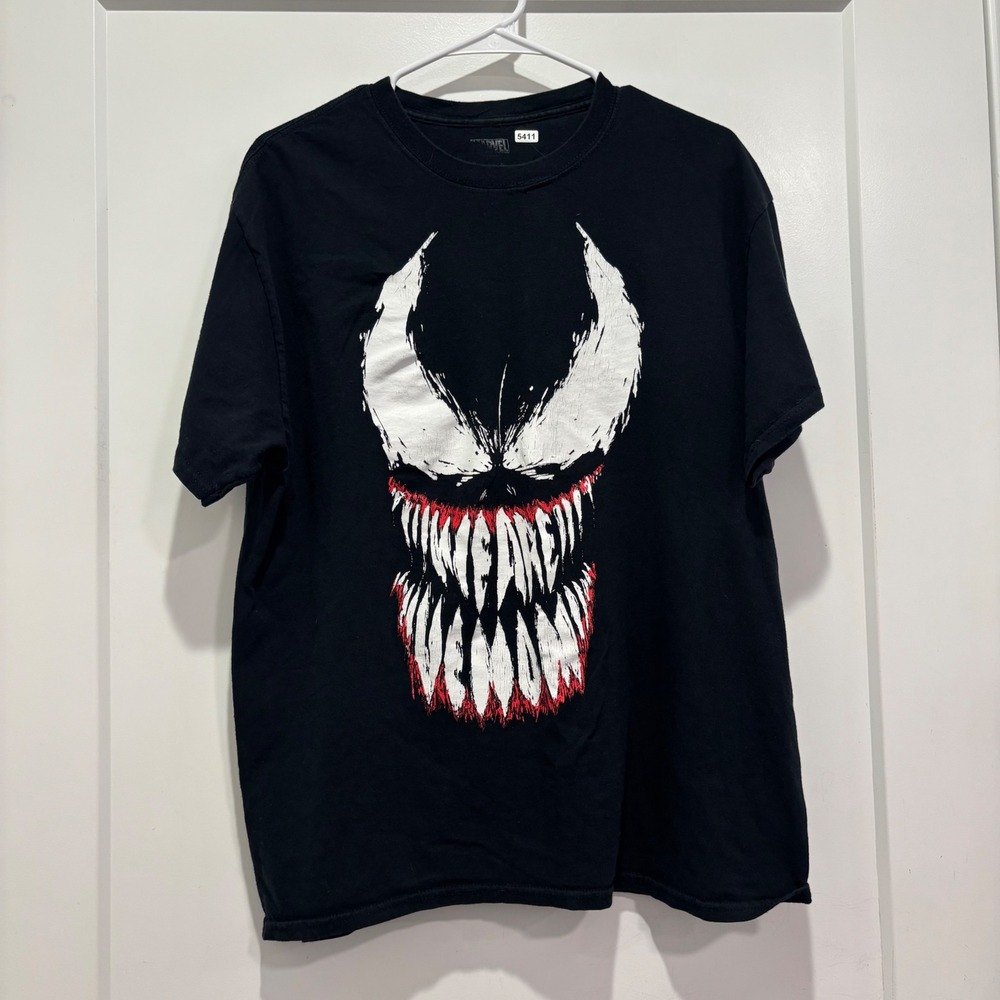 Marvel Venom We Are Venom Graphic T-Shirt Black Mens Large L Short Sleeve Tee